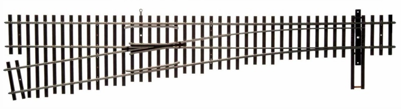 Atlas Railroad HO Code 83 Curved Left-Hand Turnout [ATL595