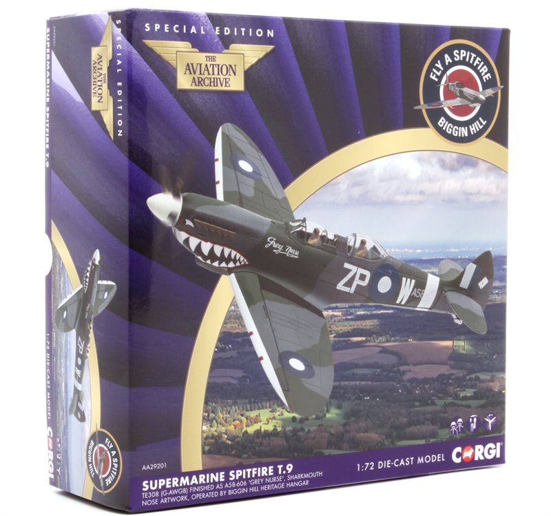 Corgi AA29201 Supermarine Spitfire T.9 TE308 'Grey Nurse' - Hattons