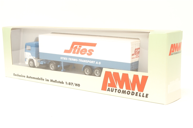 HERPA Volvo F12 + semi-remorque tautliner 3 essieux DFDS DK HO 1/87