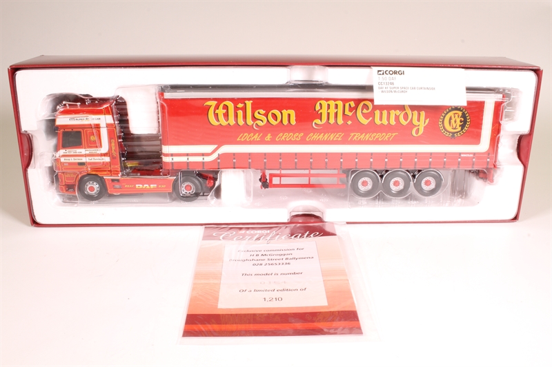 Corgi CC13246 DAF XF Super Space Curtainside - Wilson McCurdy