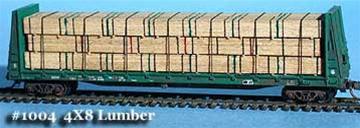 Fine N Scale FNR-1004 4x8 Lumber Loads