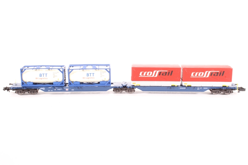 Hobbytrain (Lemke) H23716 Container Wagon pair with - Hattons