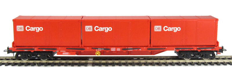 Lima HL6002 Flat wagon of the German DB with 3 DB - Hattons