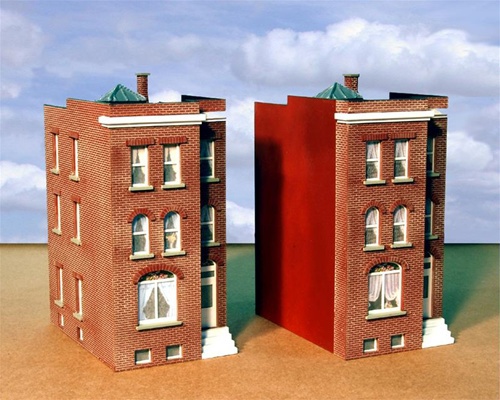 Custom Model Railroads HO-058CMRR Bolton Hill Rowhouse End Units Kit