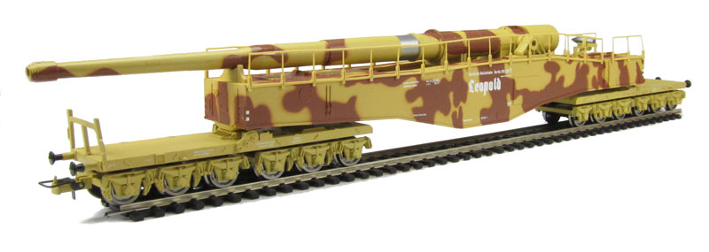Rivarossi HR6113 K5 Railgun 'Leopold' in Camouflage Livery - Hattons