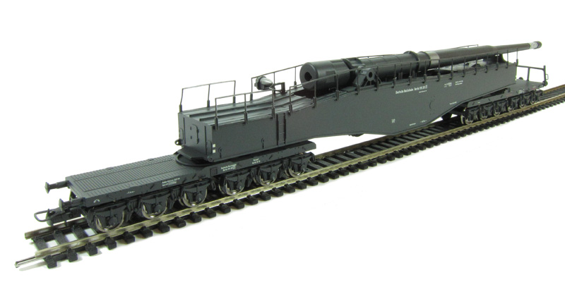 Rivarossi HR6187 Rail gun K5 in standard Wehrmacht grey - Hattons