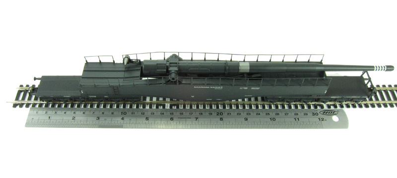 Rivarossi HR6187 Rail gun K5 in standard Wehrmacht grey - Hattons