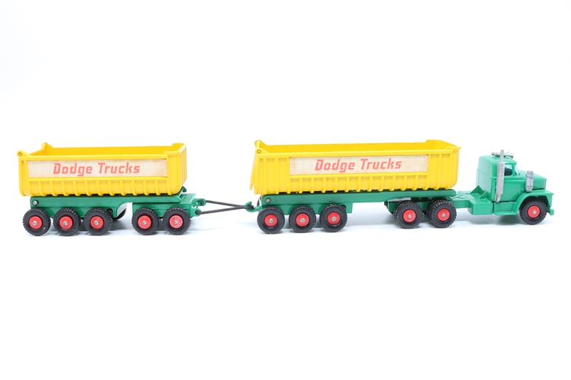 Matchbox K-16MAT Dodge tractor with twin tipper trailers - Hattons