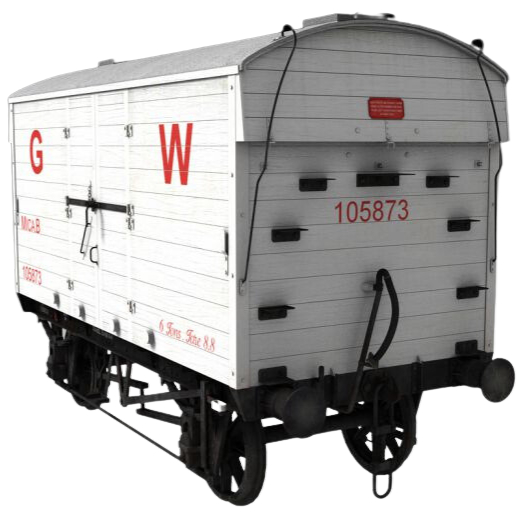 KR Models OO Gauge (1:76 Scale) 6 ton GWR 'Mica B' Refrigerated Meat Van