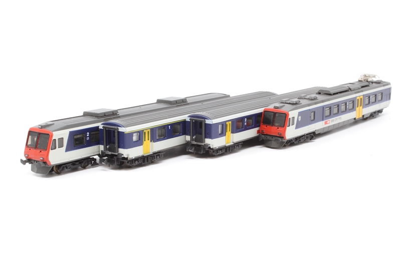 Lima L163916 RBDe 4/4 NPZ railcar set of the SBB - 4 piece - Hattons