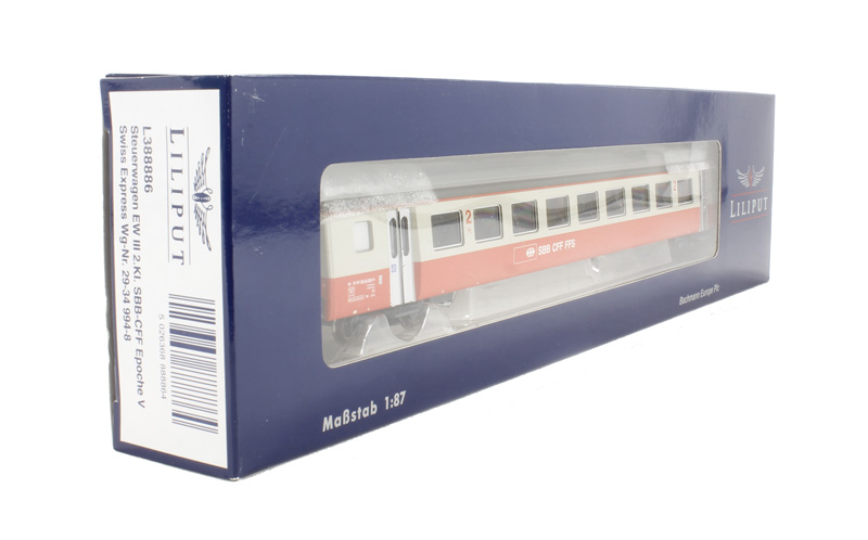 LILIPUT E40 299 グリーン 7140 03 Liliput L388886 Swiss Express Control Cab Coach 29-34 994-8