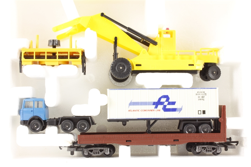 Set Lima H0 600990 – Grue Mobile + Container + Camion + Carro, Kit Rare