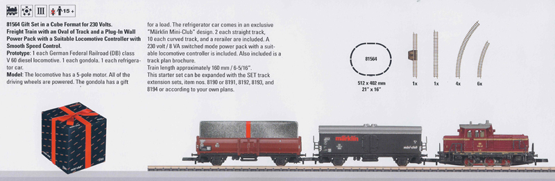 Marklin M81564 Cube Diesel Starter Gift Set with Diesel - Hattons