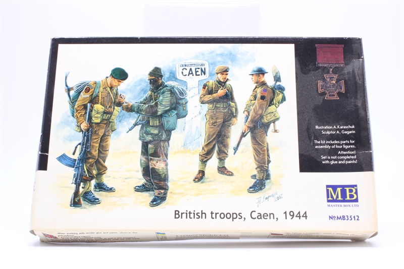 Master Box MB3512 Britische Truppen Caen 1944 - 4 Figuren Modellbausatz