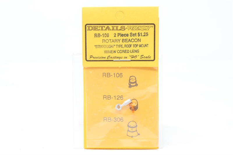 Details West 106 - HO Scale Rotary Beacon Roof Mount For Model Trains & Dioramas