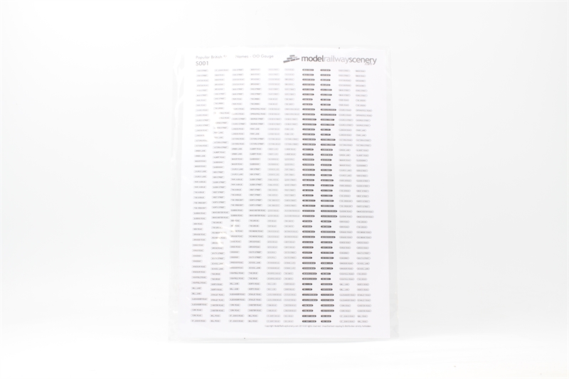 Scale Model Scenery S001OO Popular British street name signs