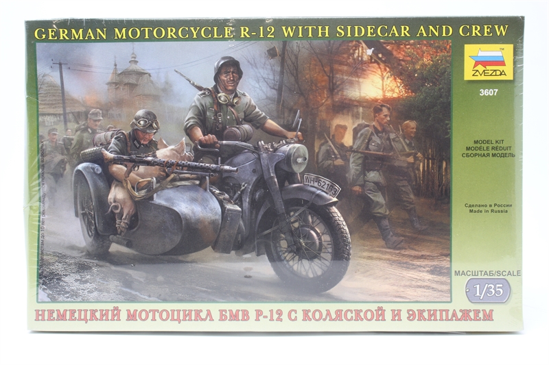 Zvezda Z3607 German Wwii Sidecar R12 With Crew