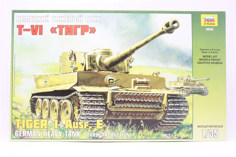 Maquette Zvezda Tiger I Ausf E – échelle 1:35, Version Début De Production, 335 Pièces