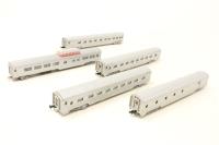 003-540005 Set of 5 Streamline Passenger Cars of the Chicago Burlington & Quincy Railroad