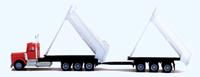 006426 Freightliner Dump Truck with 3-Axle Trailer