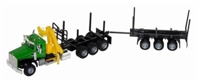 006531 Kenworth T-800 Log Truck with Trailer and Hoist