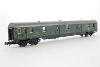 0328 Mail Coach of the German DB Epoch IV in Deutsche Bundespost Green