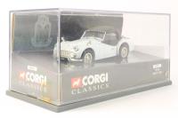 04001 TR3A Soft Top in White with Black Hood