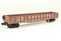 04600400 50' fishbelly side gondola with side mount brake wheel and drop ends of the Pennsylvania Railroad - tuscan red with white lettering 373719