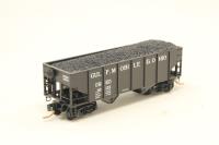 05600290 2-bay ribbed side open hopper of the Gulf Mobile & Ohio - black with white lettering 60173
