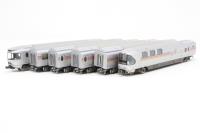 10-399 Series E-26 of JR East - aluminum with orange, yellow & purple stripes 6-Pack
