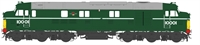 10001 diesel loco Brunswick Green with full eggshell blue waistband & small yellow warning panel. Oct 1962 - March 1966. NOT PRODUCED
