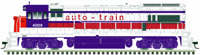 10003787 U36B GE 4002 of the Auto Train - digital sound fitted