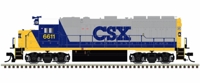 GP40 EMD 6611 with ditch lights of CSX - digital sound fitted