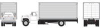 10058 Ford F850 Box Van in white