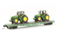 10448 Flat car with 2 x 'John Deere' Tractors