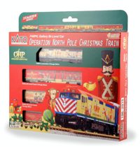 106-2015 'Operation North Pole' Christmas train pack - includes F40PH loco and three bi-level coaches