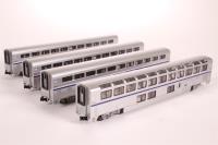 106-3516 Superliner cars of Amtrak - aluminum with blue stripe 4-Car Set