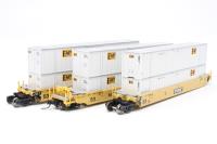 106-6114 Articulated well MAXI-IV container car of the TTX Company - white 732750