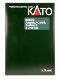 106-8001-2 ACS-64 and Amfleet I (Phase VI) 5-Unit Bookcase Set of Amtrak - digital fitted