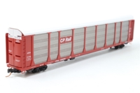 11100060 89' tri-level enclosed Autorack of the Canadian Pacific - red and aluminum 556561