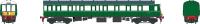Class 150 DMU unpowered trailer car W56292 in BR green - weathered