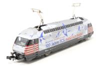 12697 Class Re 460 022-7 of the SBB in "100 years of TCS" Livery