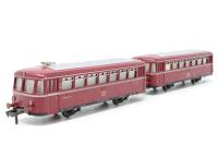 1370-2 Class VT 98 railcar & trailer of the DB 