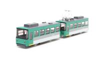 14-501-1 LRT Tram & Trailer in Green & White (powered)