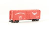 142201 40' steel 1944 AAR boxcar of the Gulf Mobile & Ohio - red 26325