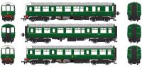 Class 104 3-car DMU in BR early green with lion and wheel emblem - M50422 - M59134 - M50426