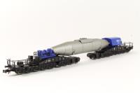 15195 Ladle Torpedo flat car of the DB - silver & blue 84 80 960 0 073-4