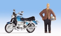 15915 BMW R90/6 Motorcycle with Driver, Blue