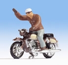 15916 NSU Supermax Motorcycle with Driver, Brown