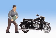 15917 BMW R60 Motorcycle with Driver, Black